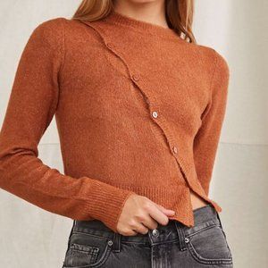 Forever 21 Diagonal Button-Up Sweater